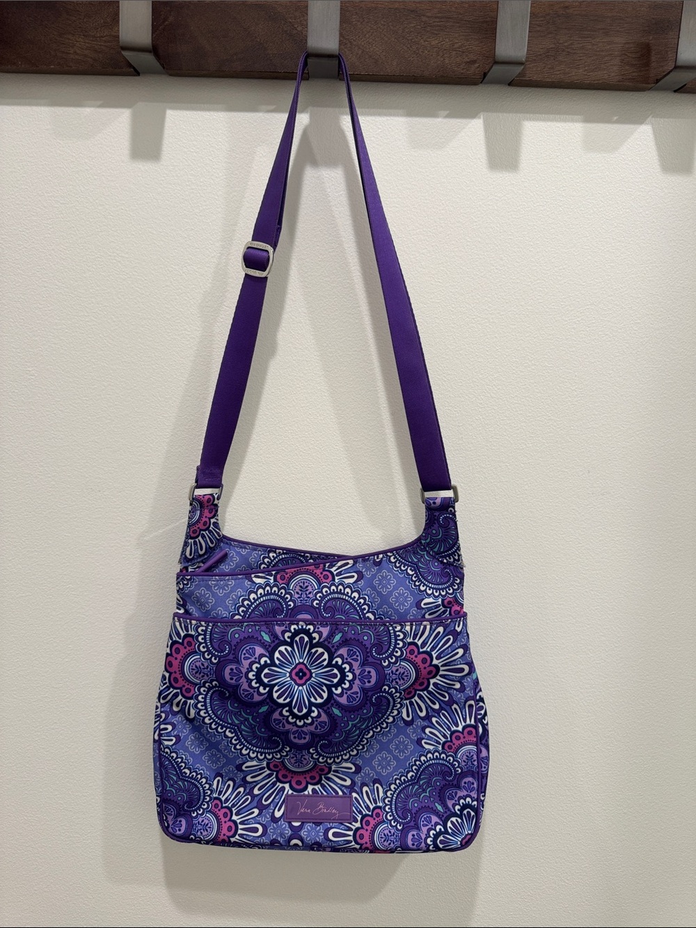 Purple Vera Bradley Floral Crossbody Shoulder Bag